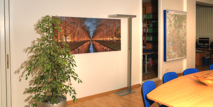 Das Panorama Kögraben montiert im Büro.