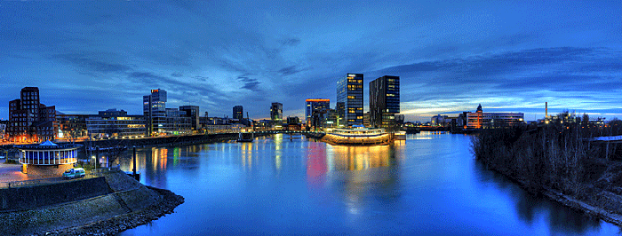 Mega Panorama vom Medienhafen Düsseldorf